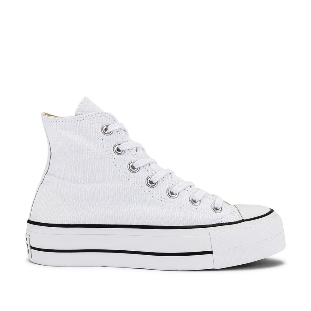 Converse White High Top Platform Sneakers